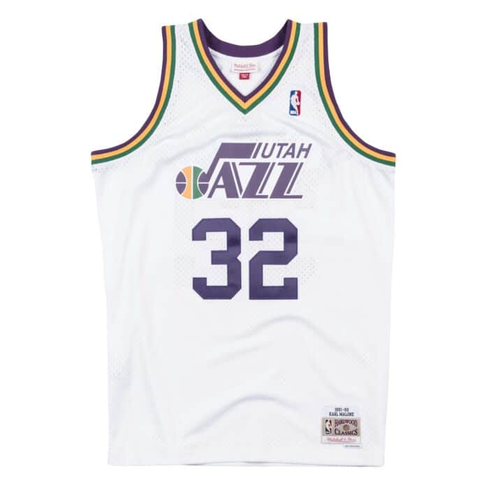 Swagged Out Utah Jazz Karl Malone Hardwood Classics Jersey Size XL