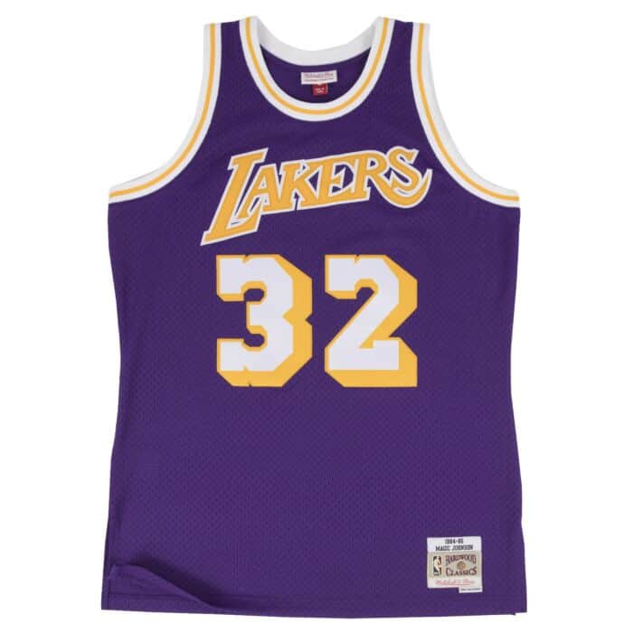 Vintage Los Angeles Lakers T-Shirt Logo 7 NBA Jersey Size M Basketball  Purple
