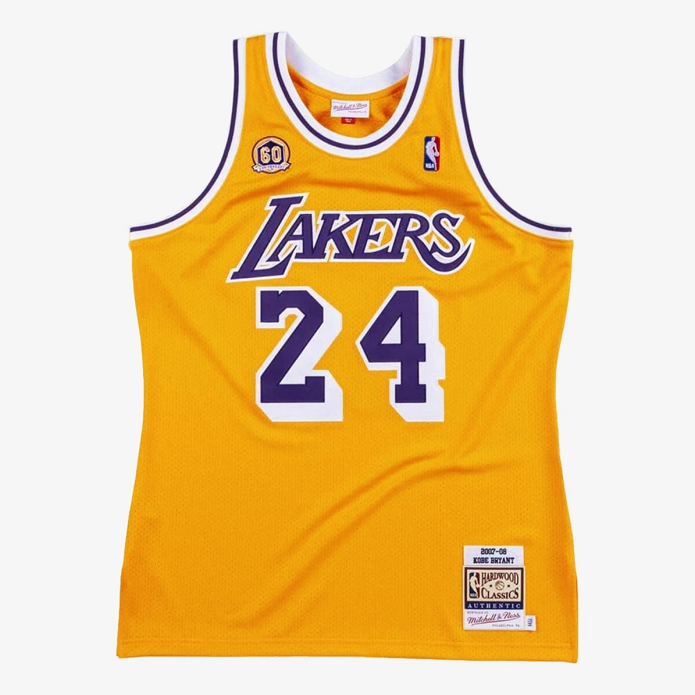 Men's Los Angeles Lakers Kobe Bryant Mitchell & Ness Gold Hardwood Classics  2008-09 Authentic Jersey