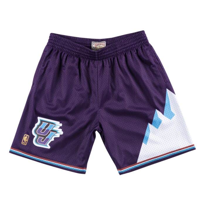 Nike Men's Utah Jazz Hardwood Classic Swingman Shorts, Large, Purple