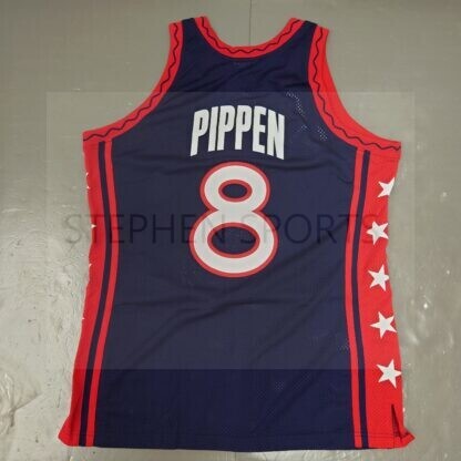 Scottie Pippen olympic USA Hardwood Classic 1996-1997 Mitchell & Ness Mens navy Authentic Jersey