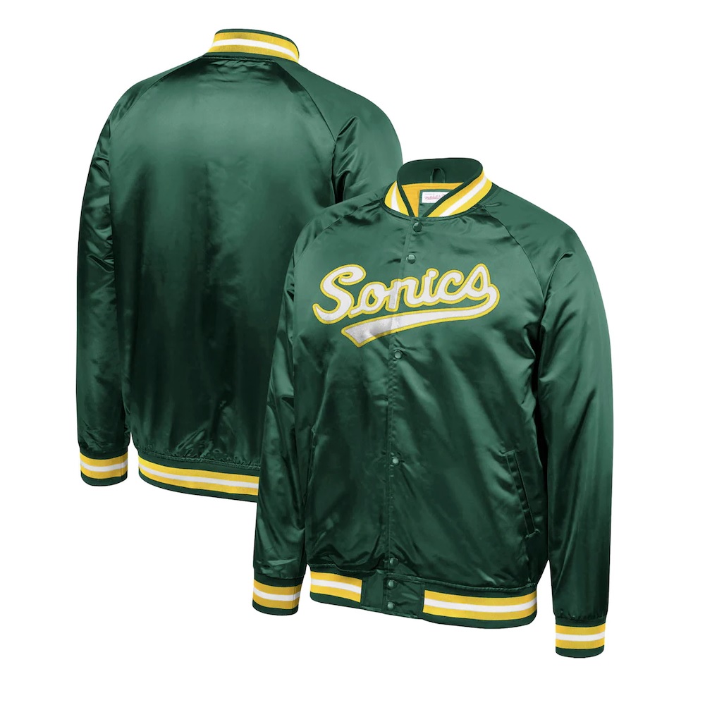 Seattle SuperSonics Golden Age Satin Jacket, Large