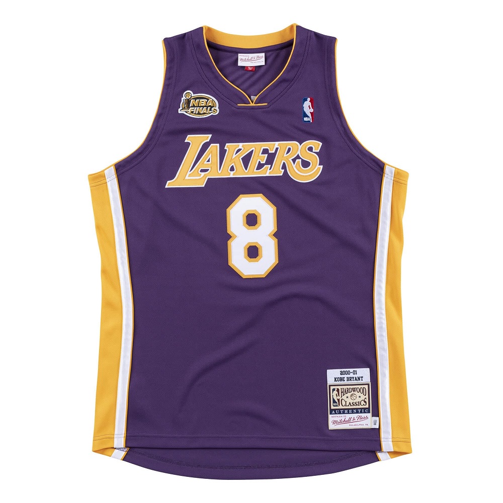 Kobe Bryant NBA Los Angeles Lakers Hardwood Classic 2000-2001 Mitchell & Ness Mens Purple Authentic Jersey