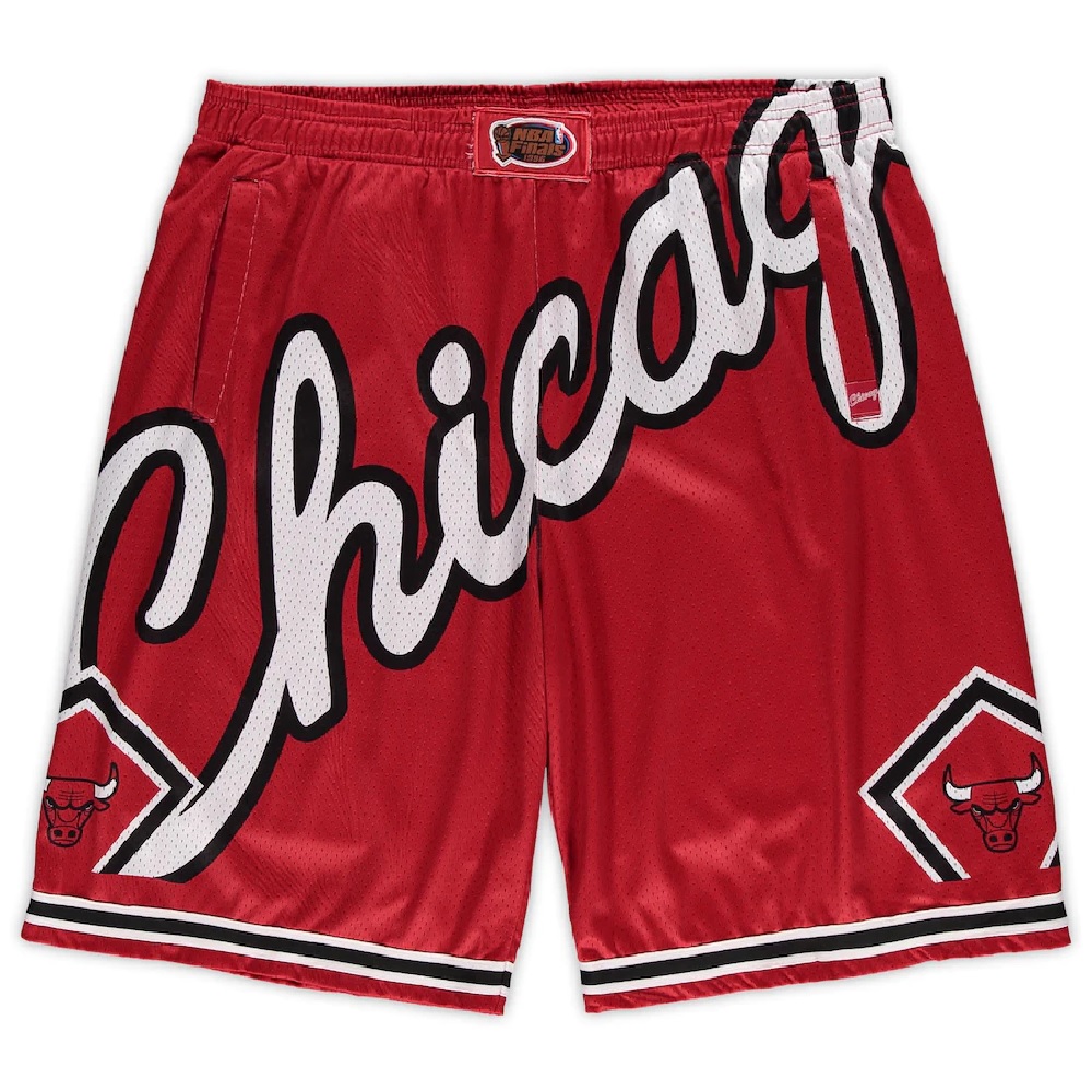 Chicago Bulls Mitchell & Ness Hardwood Classic Authentic Shorts - Black/Red