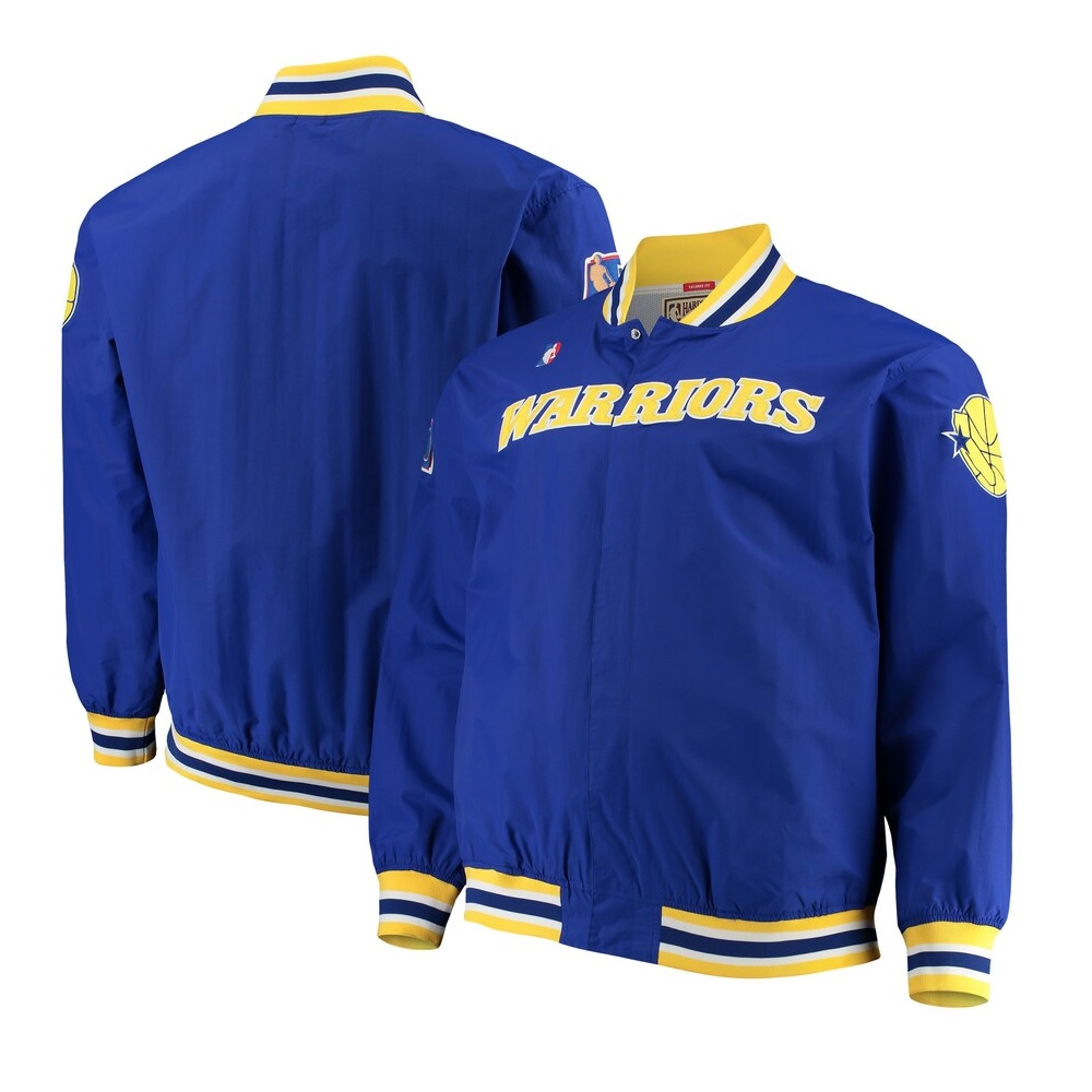 mitchell and ness warriors warm up jacket