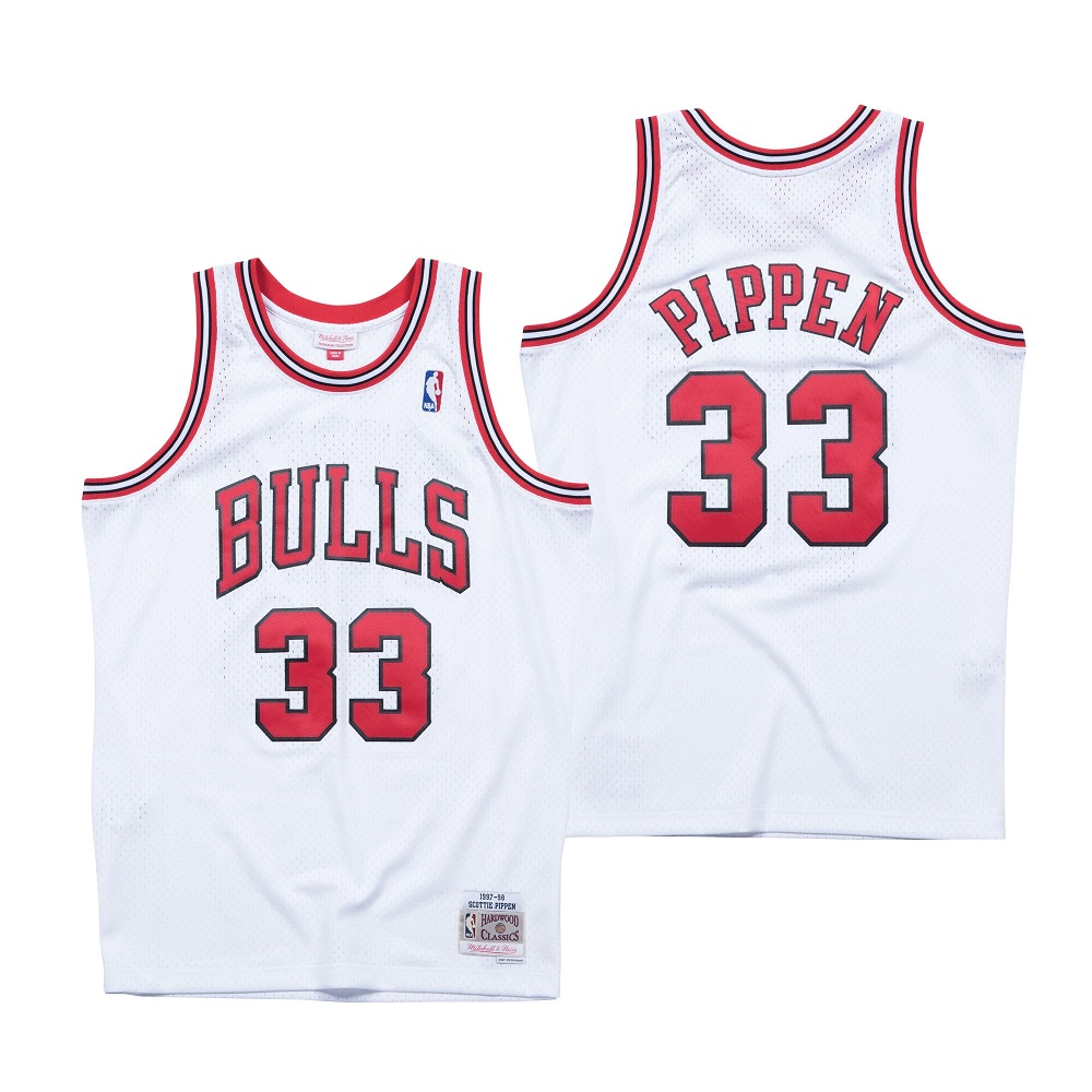 Mitchell and Ness Pippen White Bulls Swingman Jersey (BA84SL-CBUWC8O)