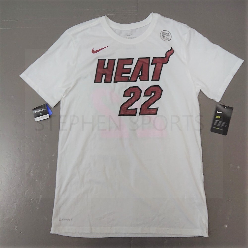 BAM Ado Nike Miami Heat Association White Name & Number T-Shirt, Size: 2XL