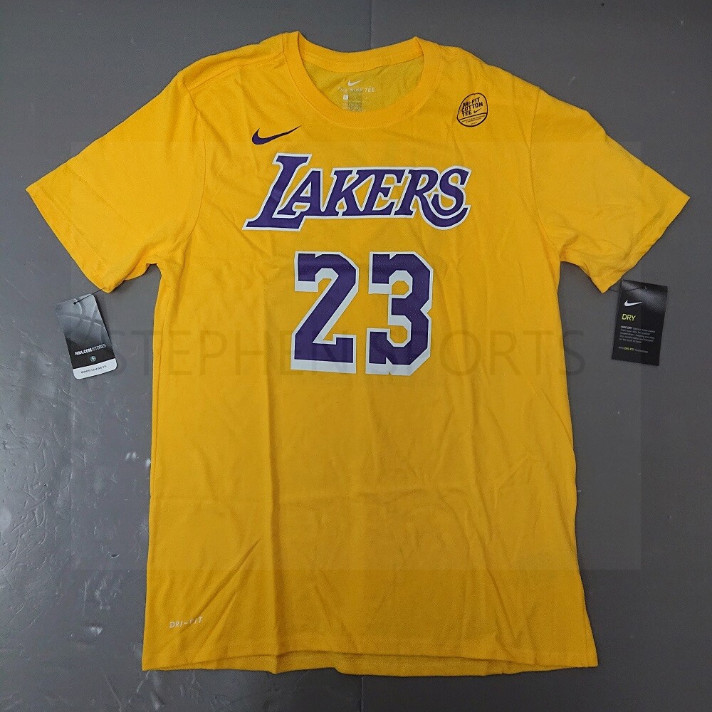 Nike NBA Men's Los Angeles Lakers LeBron James Dri-FIT Gold T-Shirt