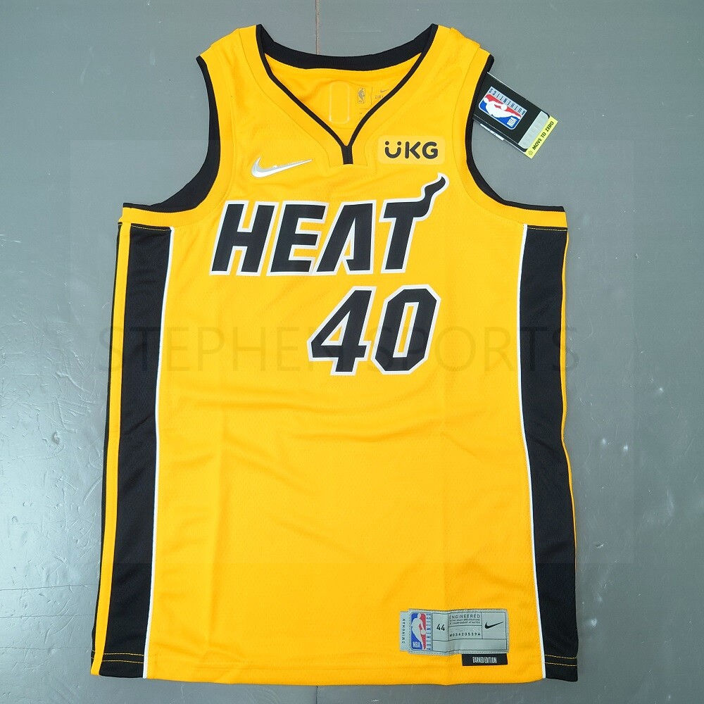 Nike NBA Miami Heat Udonis Haslem Trophy Gold Earned Edition Swingman Jersey