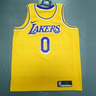 Nike Men's NBA Los Angeles Lakers Kyle Kuzma #0 Yellow Dri-Fit Swingman Jersey