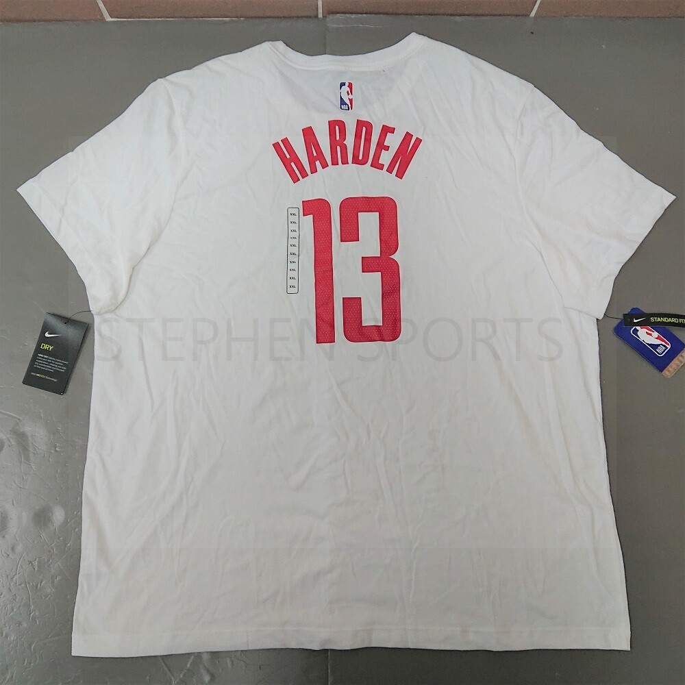 Nike Dri Fit Kids James Harden Houston Rockets T-Shirt Sz S 8 Red White