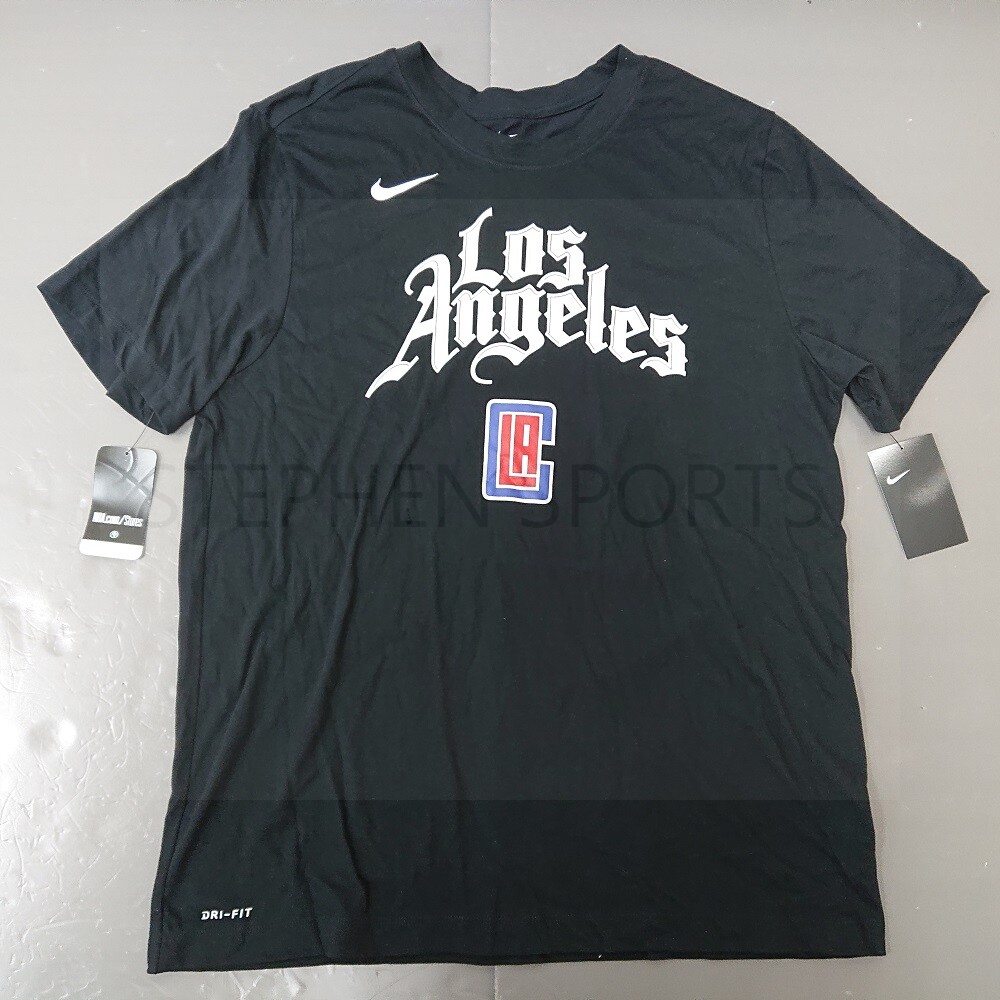 Nike Los Angeles LA Clippers NBA Team Issued Practice Tee Shirt Black  Men's XL