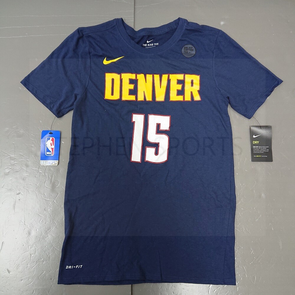Nike Men's NBA Denver Nuggets Nikola Jokic #15 Dri-FIT Navy T-Shirt