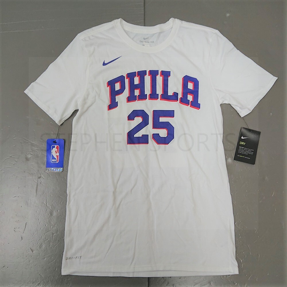 Mens Ben Simmons #25 Hardwood Classics White Philadelphia 76ers T-Shirts -  Ben Simmons 76ers T-Shirt - dr j sixers jersey 