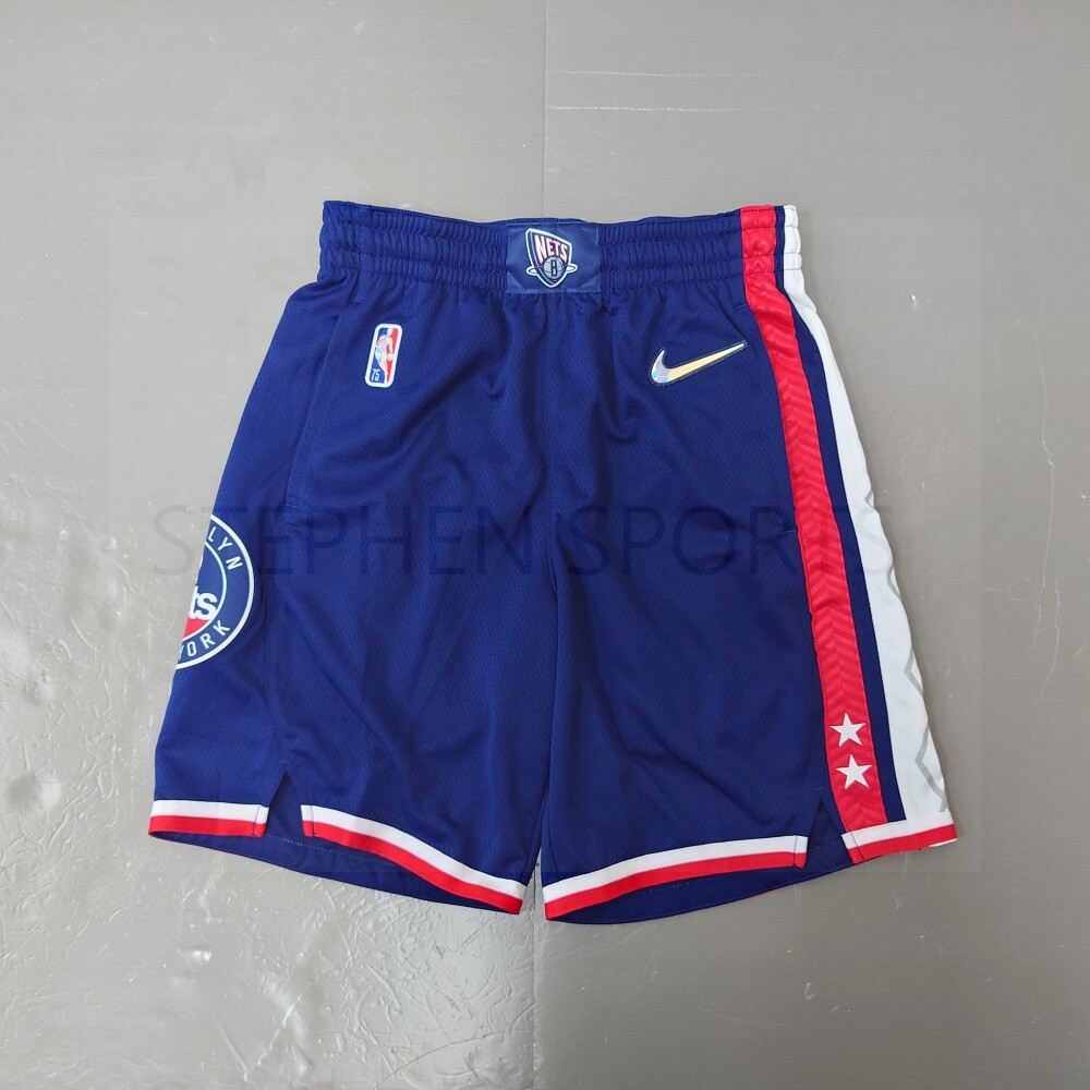 Nike Men's Brooklyn Nets NBA City Swingman Shorts - Blue, Size: XL
