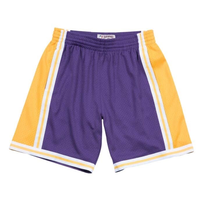 NBA Los Angeles Lakers Hardwood Classic Hyber Hoops Mitchell & Ness Mens  Purple Swingman Shorts – Stephen Sports