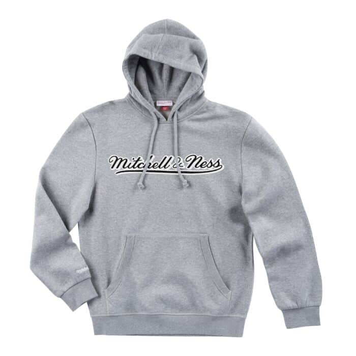 Branded Mitchell & Ness Mens grey Long Sleeves Hoodie