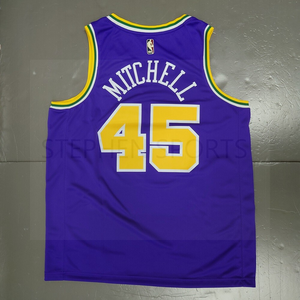 Donovan Mitchell Utah Jazz Nike Hardwood Classic Name & Number T-Shirt -  Purple