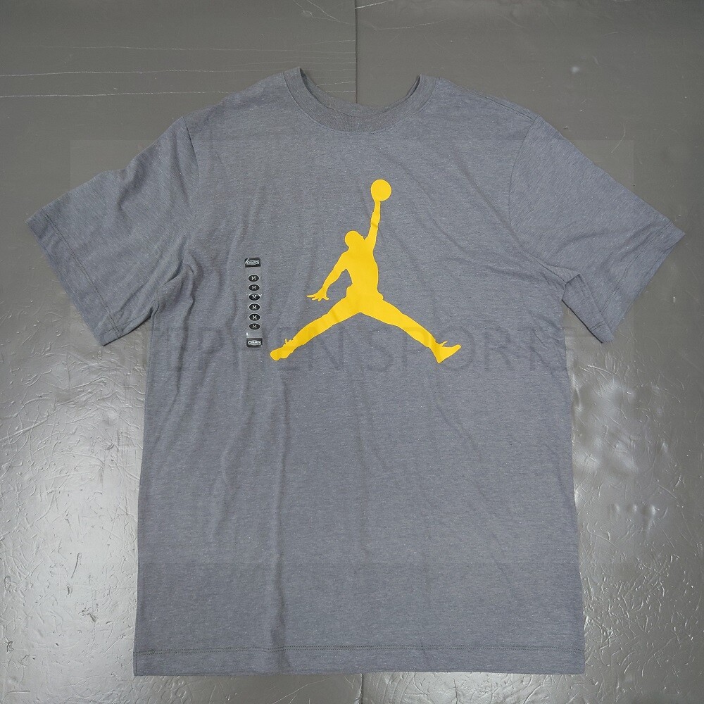 Jordan Jumpman Crew T-Shirt Carbon Heather/Yellow