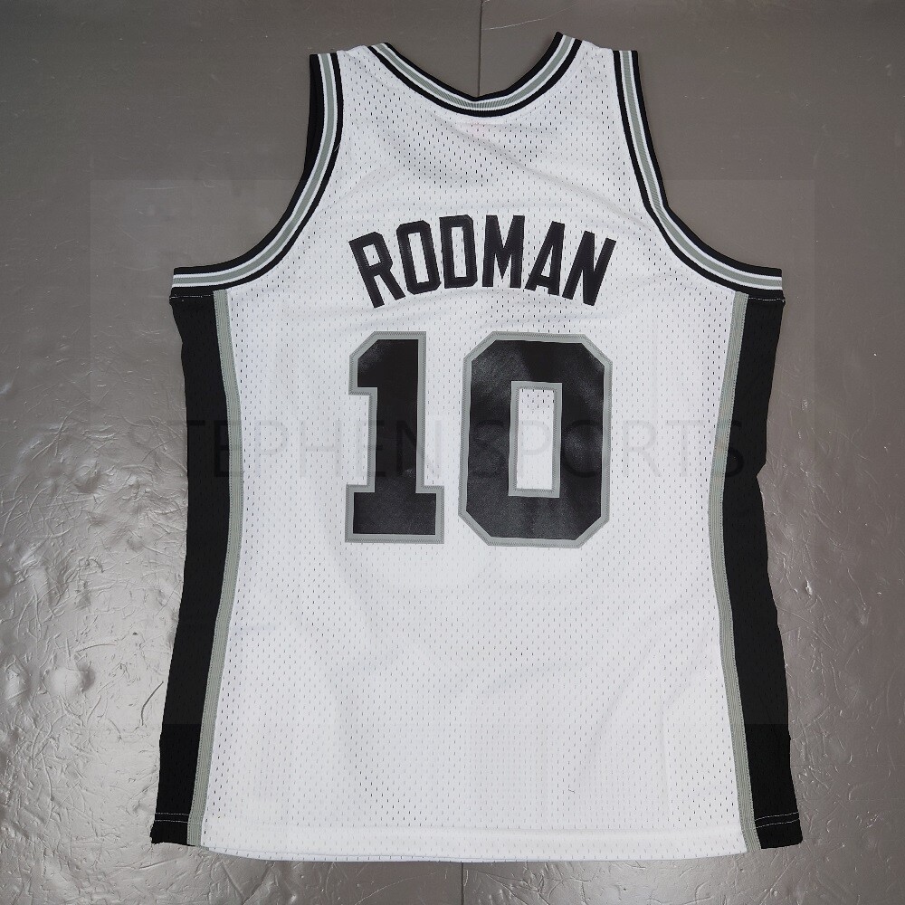 Mitchell & Ness Men's Dennis Rodman White San Antonio Spurs 1993-94 Hardwood  Classics Swingman Jersey