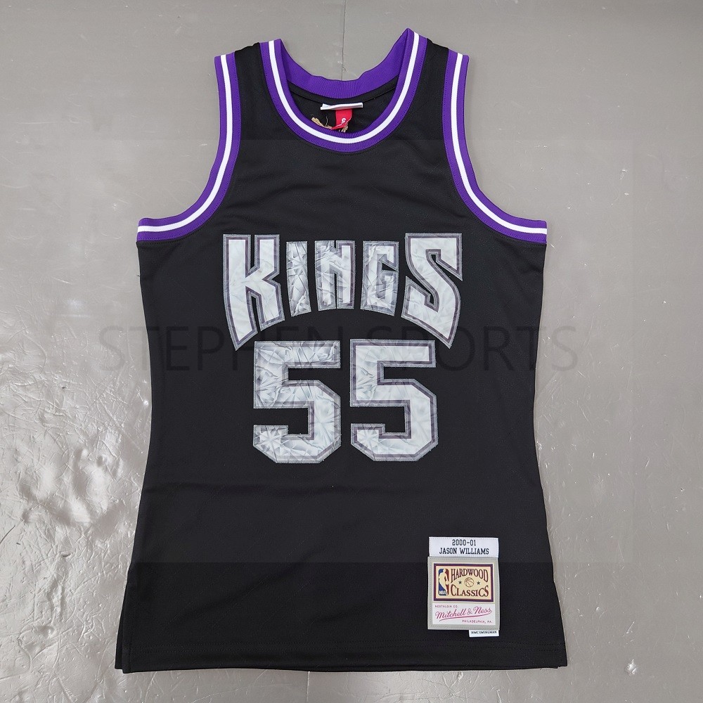 NBA 75th Anniversary Kings Williams#55 Black Purple Jersey