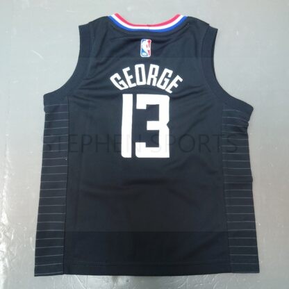 Nike Jordan Brand NBA LA Clippers Paul George Preschool 2020/21 Fast Break Replica Jersey - Statement Edition - Black