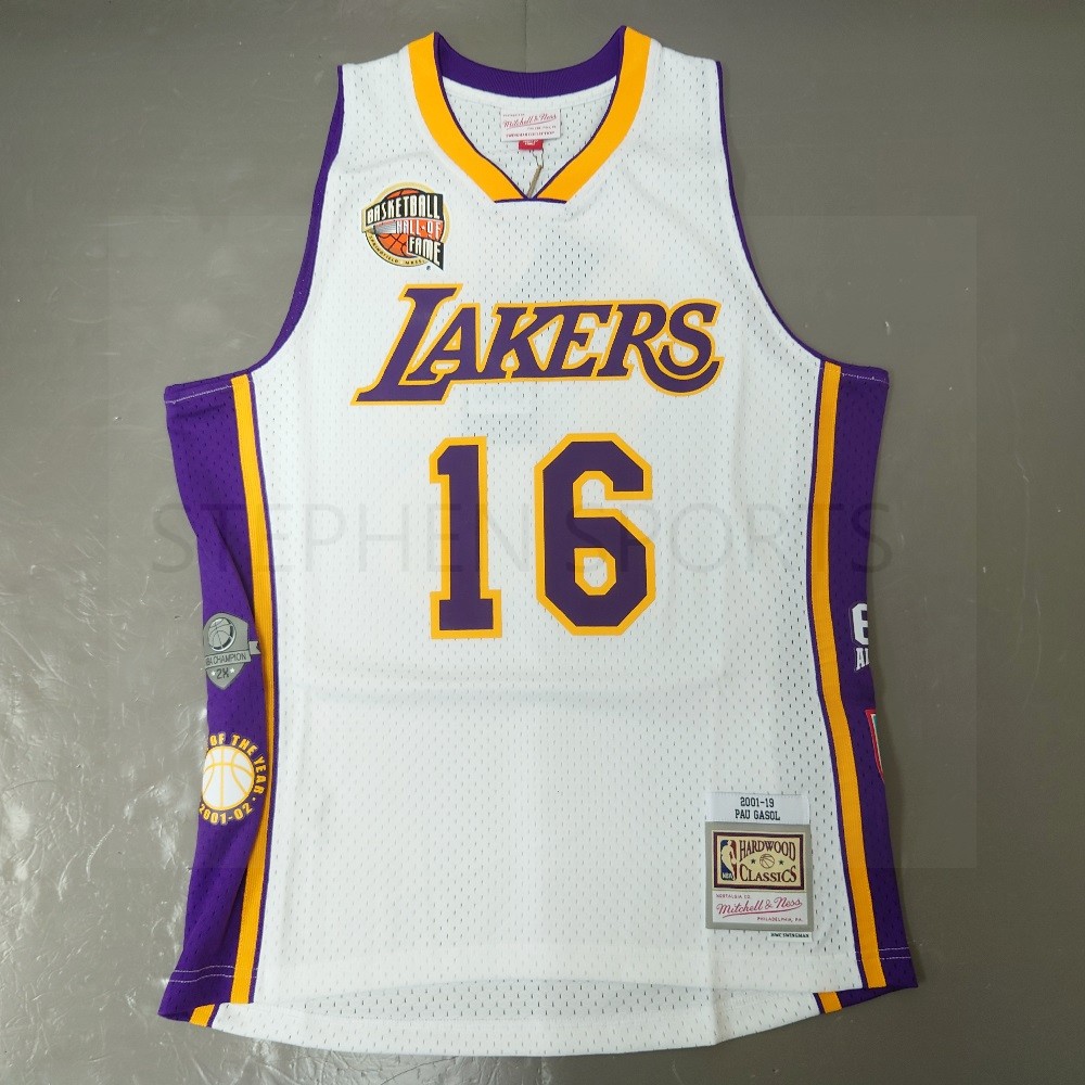 Men's Mitchell & Ness Robert Horry White Los Angeles Lakers 2001