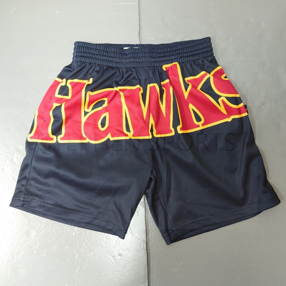 Black Atlanta Hawks 1986 - 87 Mitchell & Ness Swingman Shorts XL
